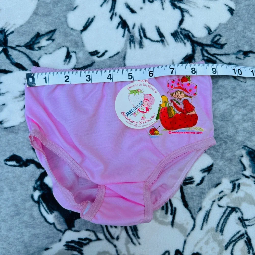 Strawberry Shortcake Undershirt Set Kids M 8-10 Pink New Vintage 1980 Graphic